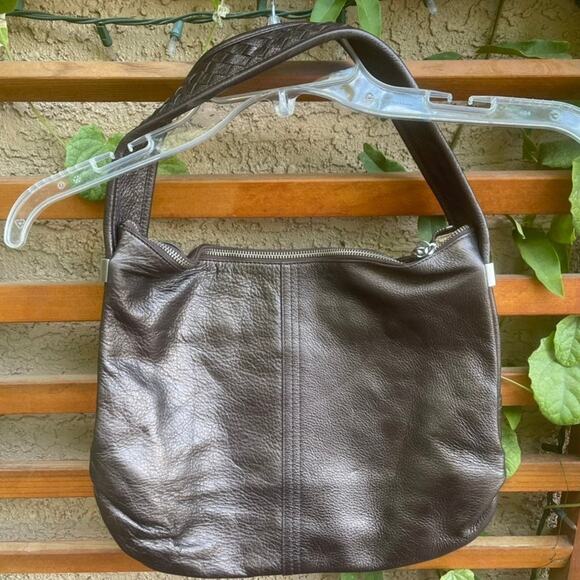 Elliott Lucca  bronze leather shoulder bag - Picture 3 of 12